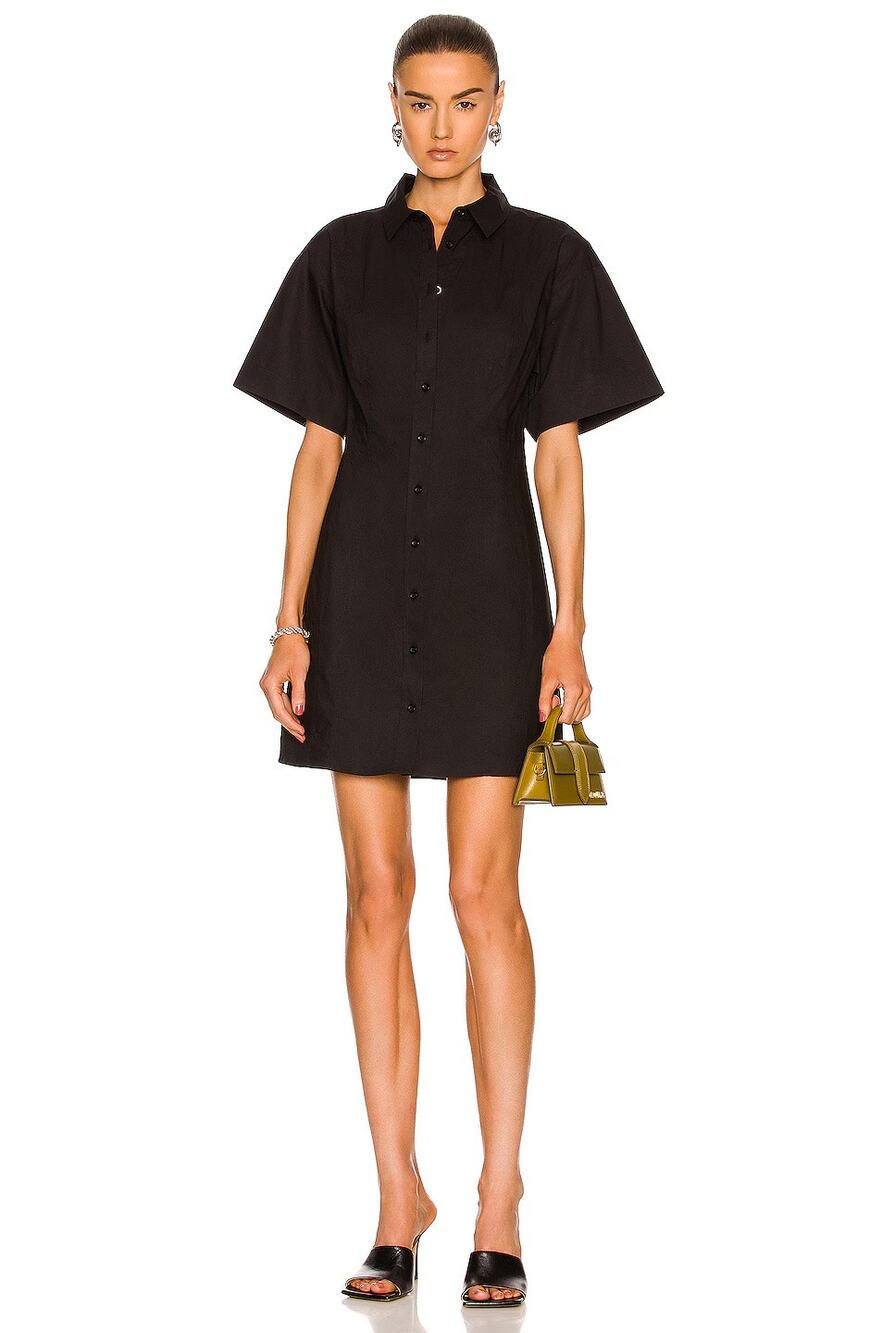 FRAME Seam Detail Dress - Black - Size Extra Small